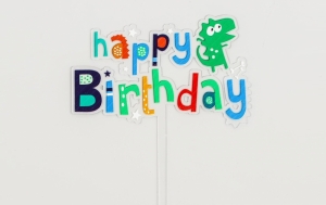 Топпер "Happy birthday" - динозаврик 25-1078
