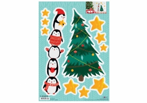 Набор оформительских наклеек "Пингвины и елка" 45-2273