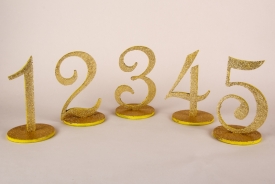 Номера для столов золотые 1 шт. 21-671