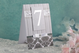 Карточка для нумерации стола "Серебро"  1 шт. 21-3174