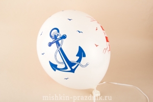 Воздушный шарик "Морской" с лентой 27-1544
