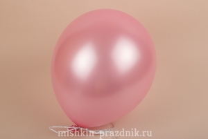Воздушный шарик розовый 35 см с лентой 27-650