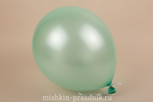 Воздушный шарик бирюзовый 30 см с лентой 27-920