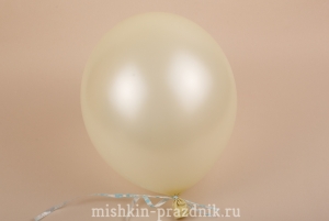 Воздушный шарик кремовый 35 см с лентой 27-1038
