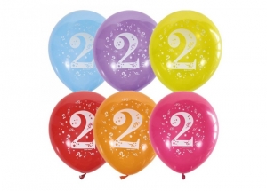 Воздушные шарики "Цифра 2", набор из 10 шт. 27-2563