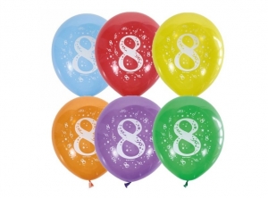 Воздушные шарики "Цифра 8", набор из 10 шт. 27-2564