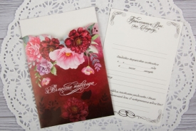 Приглашение-конверт на свадьбу "Марсала" 42-2198