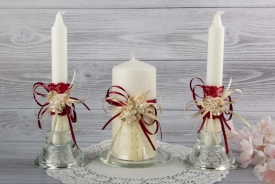 Свадебные свечи "Фантазия" с подсвечниками 17-1736