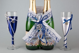 Украшение для шампанского из коллекции "Морская" 22-1734