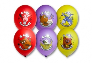 Воздушные шарики "Винни-Пух" 5 шт. с лентой 27-6179