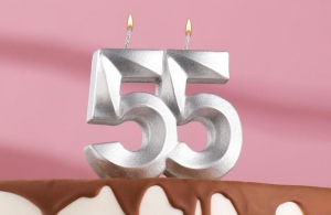 Свеча для торта "55" 25-7342
