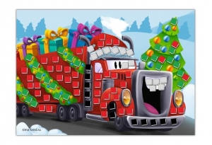 Мягкая мозаика А5 «Новогодний грузовичок» 72-7726