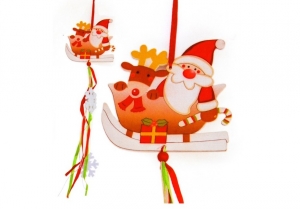 Набор для создания новогодней подвески «Дед Мороз в санях» 72-7963